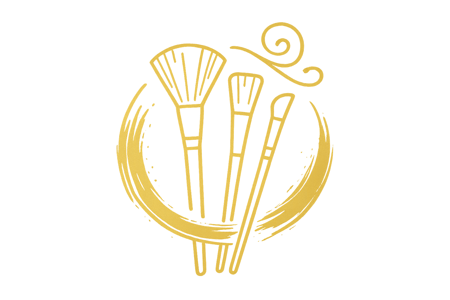 Expert Artistry Icon - Gold beauty brushes